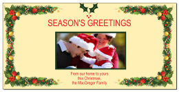 Christmas Mistletoe Holly Borders Cards with photo 8